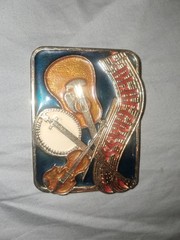 Bluegrass Western Belt Buckle Guitar Banjo Fiddle