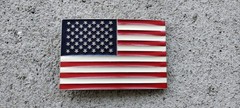 UNBRANDED USA Flag Belt Buckle, Metal, 3.5&Prime;Wx2.25L, » MultiColor, New!