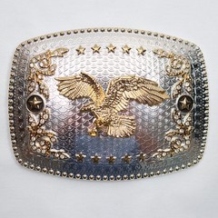 EAGLE Belt Buckle RECTANGLE Rodeo Western LARGE
