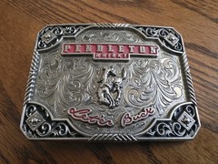 2019 Pendleton Whisky Belt Buckle Let&rsquo;er Buck Montana Silversmiths – RARE