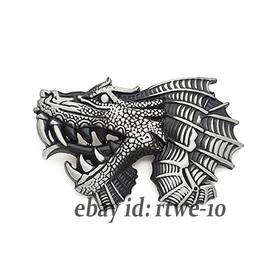 Vintage Men Belt Buckle Western Cowboy Alloy Rock Style Fashion Flying Dragon