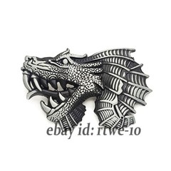 Vintage Men Belt Buckle Western Cowboy Alloy Rock Style Fashion Flying Dragon