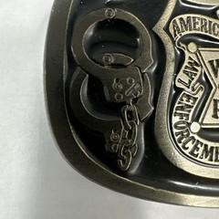 Metal Police Belt Buckle by Buckle Bakery 1988 #1654 Made in USA Serve & Protect