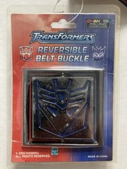 TRANSFORMERS AUTOBOT DECEPTICON REVERSIBLE METAL BELT BUCKLE HOT TOPIC 2005 VTG