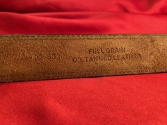 Tommy Hilfiger Mens Leather Brass Crest Belt Brown Size 32 Vintage