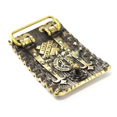Brass belt buckle Engraved, Slavic sign, Ukrainian carvings style belt buckle