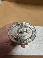 Vintage Frederic Remington Bronco Buster Belt Buckle