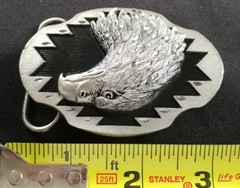 EAGLE HEAD BIRD WILDLIFE NATURE BELT BUCKLE SISKIYOU MADE IN USA 1996