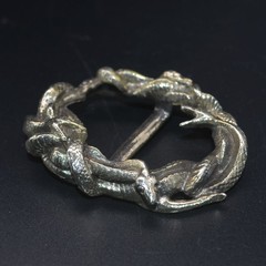 Lost Wax Casting Solid Brass Copper Snake Belt Buckle, For Width 35mm belt