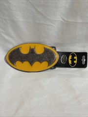 Batman Belt Buckle Graphite and Yellow Glow On The Dark New With Tags