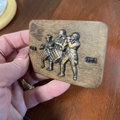 Wooden 1776 – 1976 Bicentennial Patriotic Belt Buckle Drummers USA Spirit of 76