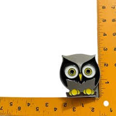 Owl Belt Buckle Hootie Metal Enamel Vintage