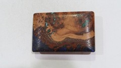 Artisan Nathan Shands exotic wood,turquoise,lapis malachite inlay belt buckle