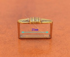 25MM Gold Plated Western Cowboy Prong Leathercraft 3-Piece Set Pin Belt Buckle