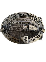 Vtg 1970’s Iron Horse Quality Farm Equip Mathews Company Belt Buckle