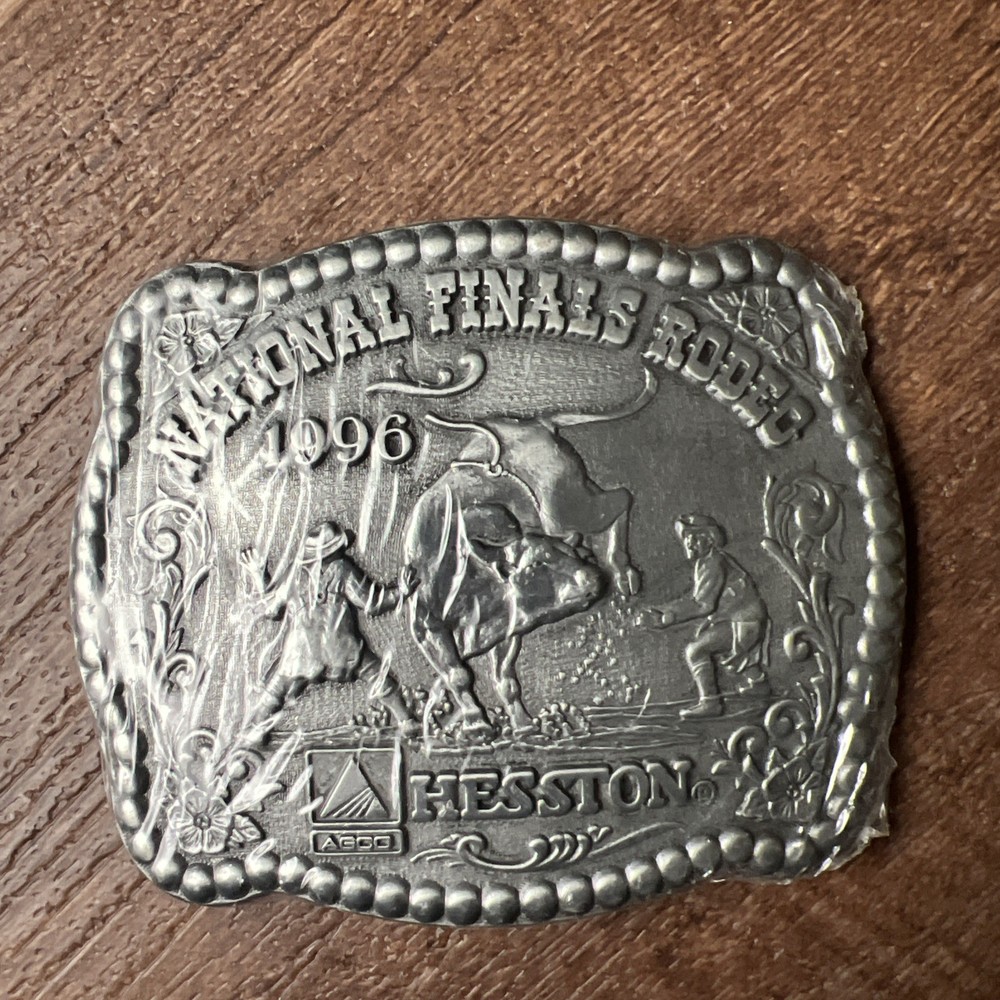 Vintage 1996 Hesston National Finals Rodeo (NFR) Belt Buckle Sealed