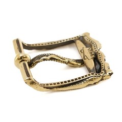 Brass belt buckle « Dragon », Handmade pin type Scandinavian Dragon belt buckle