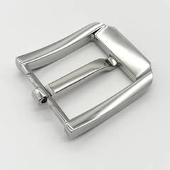 Premium Belt Buckle Men&rsquo;s 40mm Wide Silver Shiny Belt Buckle for …