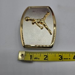 Basketball Dunk #23 Belt Buckle Gold Silver Two Tone Metal Sports Novelty Jordan