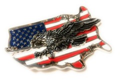 ✖ WESTERN STEER EAGLE American Flag Cowboy Rodeo Style ✖ Belt Buckle Buck ✖ USA