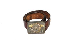 Vintage NRA Whittington Center NM 2nd Annual Trophy Elk Hunt Belt Buckle on Belt