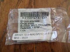 U.S MILITARY ISSUE CHROME SILVER TROUSER BELT BUCKLE 1-5/16&Prime; VINTAGE NEW NOS