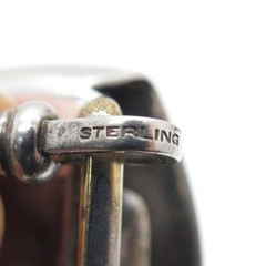 HICKOK Sterling Silver Antique Beltogram Pocket Watch Belt Buckle & Loop Chain