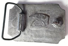 Reading Lines RR Buckle « Finest Antique Finish » Approx. 3¼ »x 2¼ » Pewter Vintage