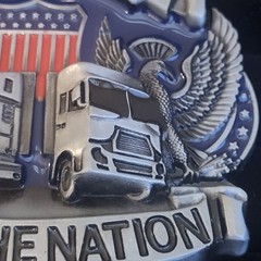 Truck Drivers Move The Nation Belt Buckle Metal & Enamel New