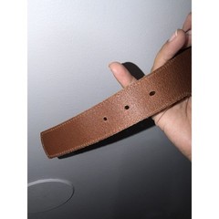 Burberry London Belt Sz L 37&Prime; Light Brown Smooth Leather Brass Buckle USA High