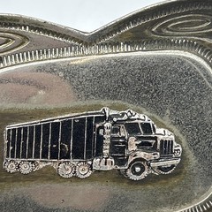 Vintage Truck Trailer Metal Belt Buckle Trucker