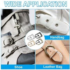 8Pcs 0.7&Prime; Single Prong Belt Buckle Metal Roller Buckle Silver/Light Gold