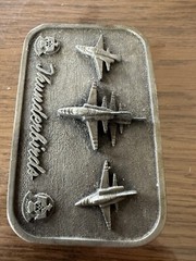 VTG 1980s U.S. Air Force Thunderbirds Squadron Souvenir Belt Buckle. DWK139