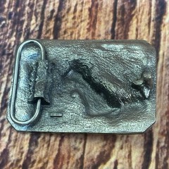 Vintage Hitachi Silver Belt Buckle Excavator Construction Mountains 951651 Rare