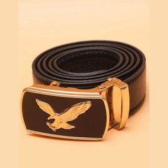 Men&rsquo;s Eagle Ratchet Belt Automatic Buckle Ajustable Dress Casual Belt Black