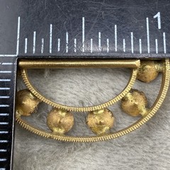 Vintage Paste Stone Buckle Rhinestone Gold Tone