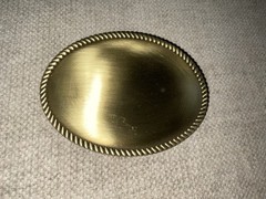 Western Belt Buckle Rope Oval Blank Custom See Pics 4” * 3.5” 3oz.