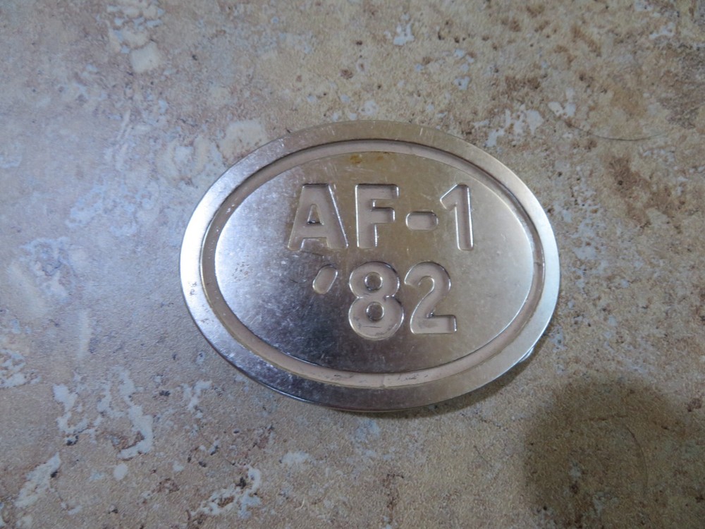 Vintage NIKE Air Force 1 AF-1 &rsquo;82 Belt Buckle Silver colored B R S Products 4×3