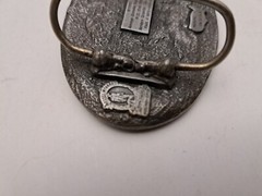 Arroyo Grande Buckle Co Buffalo Bison Pewter Belt Buckle 1992 USA