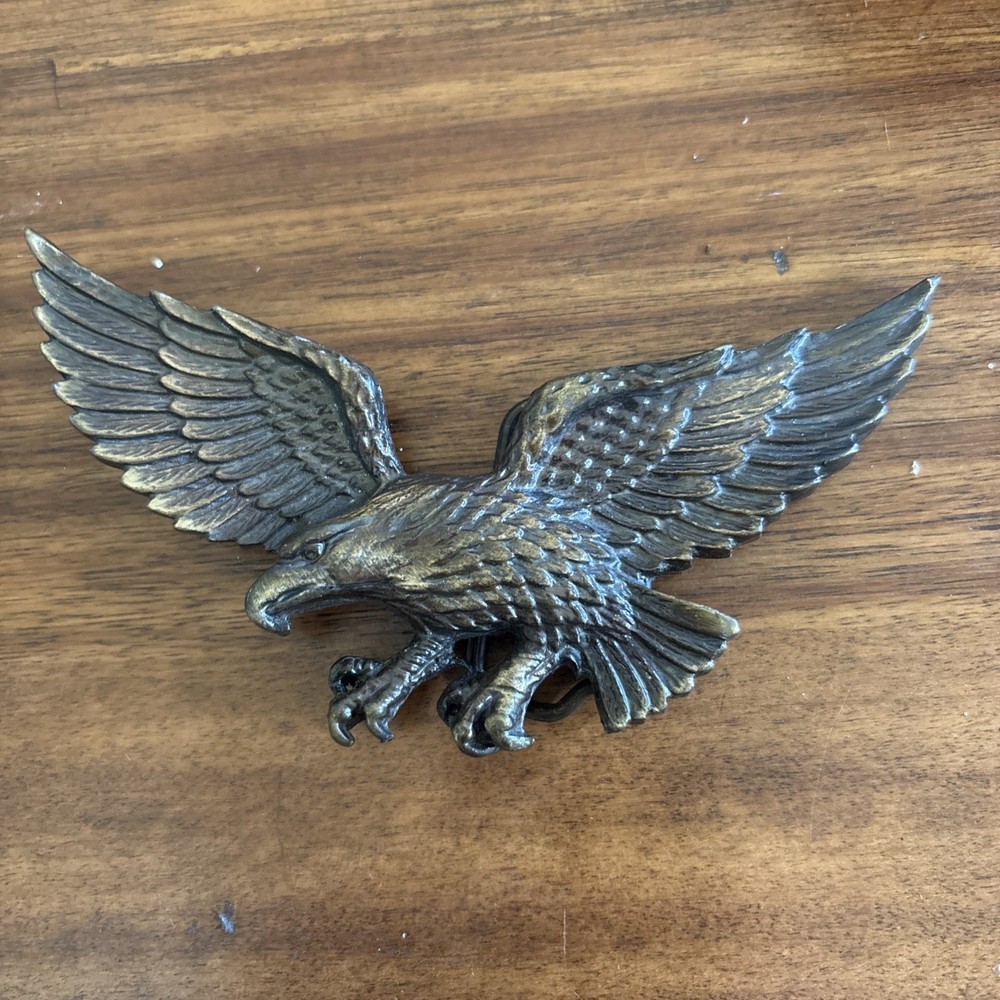 Vintage Brass Eagle Guns N Roses Belt Buckle Labeled Original Tour Merchandise