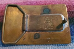 Vintage Belt Buckle Ampersand Brass Engraved Hawk Bird Design Kalamazoo, MI