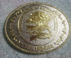North American Hunting Club Life Member two tone belt buckle With Tin