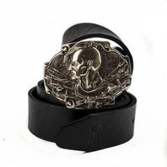 German silver belt buckle Cossack, Handmade Ukrainian warrior military buckle