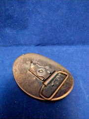 Real Western Rattlesnake Belt Buckle made in USA