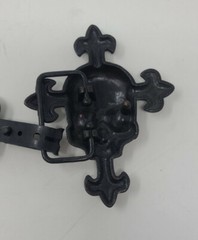 Belt buckle gold skull on cross men accessories metal gothic biker dark