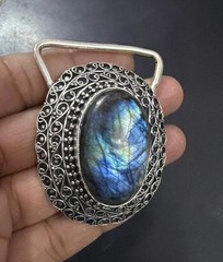Labradorite Gemstone 925 Sterling Silver Handmade Belt Buckles Vintage Gift For