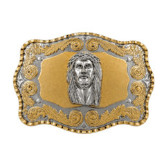 BELT BUCKLE JESUS GOD LORD FATHER RELIGIOUS CHRISTIANITY GOLD TONE BUCKLES