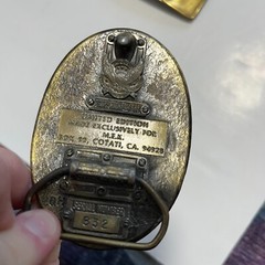 Vintage 1983 M.E.K. USS Arizona Memorial Pearl Harbor Metal Belt Buckle Limited