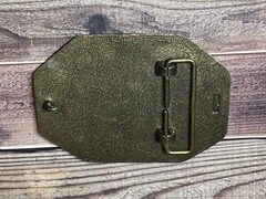 Vintage belt buckle RAILROAD locomotive BRASS train engine WESTERN cowboy