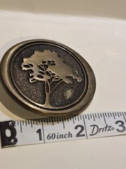 Solid Brass Tree Design Western Belt Buckle Bronze for Men BTS Vtg